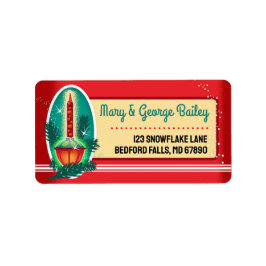  Bubble Light Kerst Kaart Adresetiketten Etiket