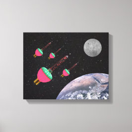 Bubble Lights in de ruimte Canvas Afdruk
