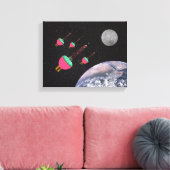 Bubble Lights in de ruimte Canvas Afdruk (Insitu (Woonkamer))