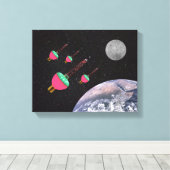 Bubble Lights in de ruimte Canvas Afdruk (Insitu (Houten vloer))