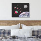 Bubble Lights in de ruimte Canvas Afdruk (Insitu (Slaapkamer))