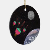 Bubble Lights in de ruimte Keramisch Ornament (Rechts)