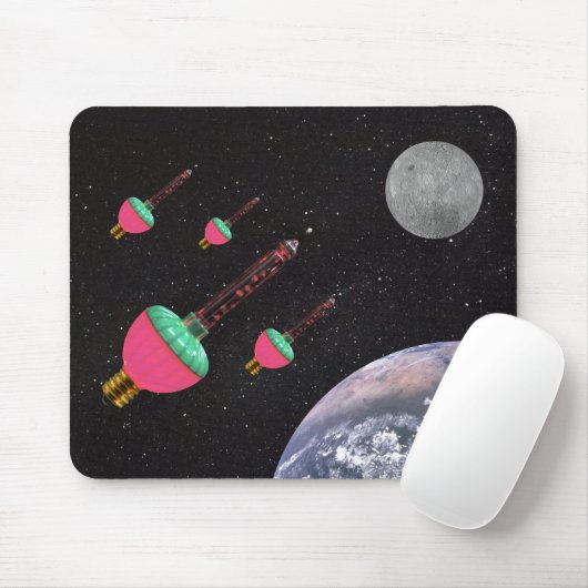 Bubble Lights in de ruimte Muismat (Met muis)