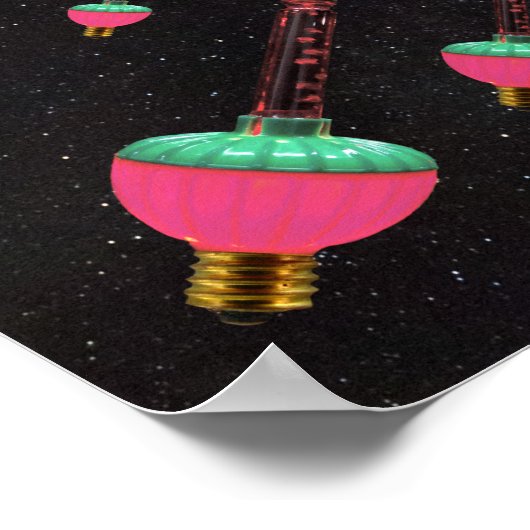 Bubble Lights in de ruimte Poster (Hoek)