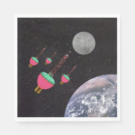 Bubble Lights in de ruimte Servet