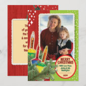  Bubble Lights Kerstkaarten Kaart (Voorkant / Achterkant)