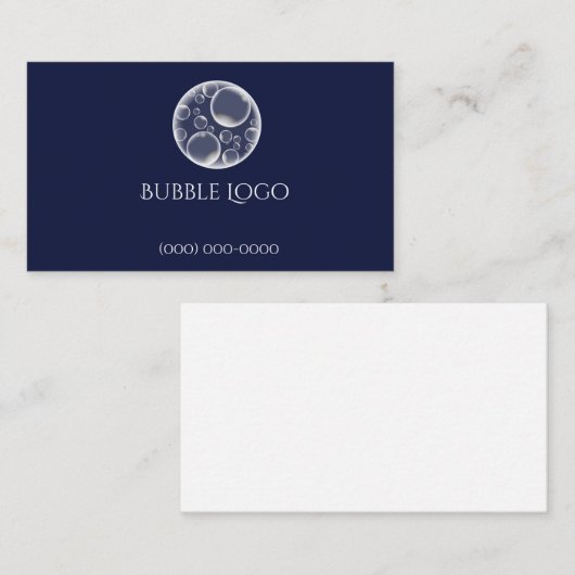 Bubble Logo Business Card-template Visitekaartje (Voorkant / Achterkant)