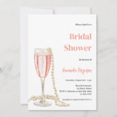 Bubble lunch prosecco parels roze Vrijgezellenfees Kaart (Voorkant)