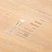 Bubble lunch prosecco parels Vrijgezellenfeest hel Acryl Uitnodigingen (Laagn)