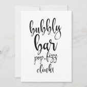 Bubble Mary Bar Betaalbaar Trouwbord Kaart (Voorkant)