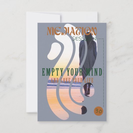 Bubble meditatie uitnodiging sjabloon (Voorkant)