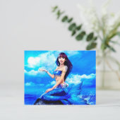 Bubble Mermaid Briefkaart (Staand voorkant)