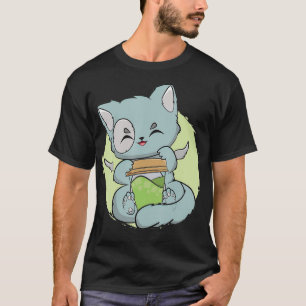 Bubble Milk Tea Boba Cat Pastel Gothic Neko Mochi  T-shirt