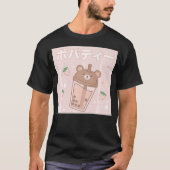 Bubble Milk Tea Boba Cute Bear Kawaii Aesthetic T-shirt (Voorkant)