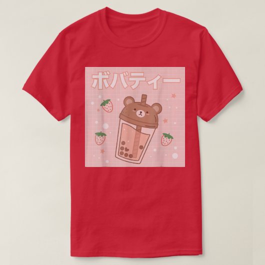 Bubble Milk Tea Boba Cute Beer Kawaii T-shirt (Design voorkant)