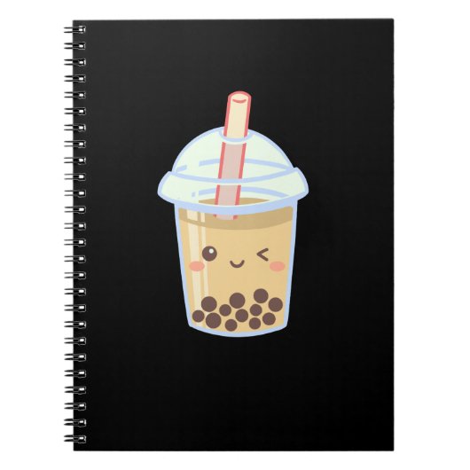 Bubble Milk Tea Boba Cute Notitieboek (Voorkant)