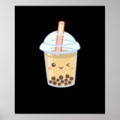 Bubble Milk Tea Boba Cute Poster (Voorkant)