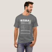 Bubble Milk Tea Nutritional Facts Funny Boba Lover T-shirt (Voorkant volledig)