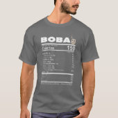 Bubble Milk Tea Nutritional Facts Funny Boba Lover T-shirt (Voorkant)