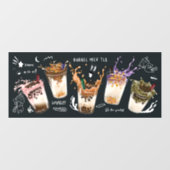 Bubble Milk Tea Pearl Milk Tea Boba Tea Raamsticker (Vel)