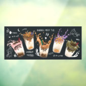 Bubble Milk Tea Pearl Milk Tea Boba Tea Raamsticker (Vel 3)
