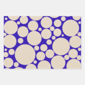 Bubble Mod Stippen Cobalt Blue Pattern Inpakpapier Vel (Voorkant 3)