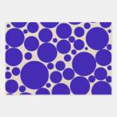 Bubble Mod Stippen Cobalt Blue Pattern Inpakpapier Vel (Voorkant 2)
