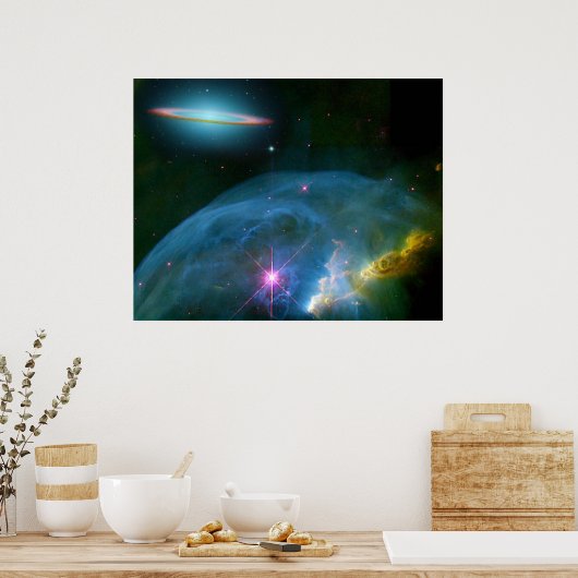 Bubble Nebula en Poster (Keuken)