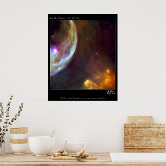 Bubble Nebula - NGC 7635 Hubble Telescope Poster (Keuken)