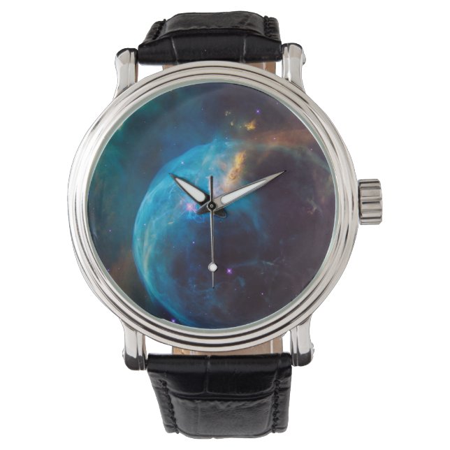 Bubble Nebula Space Astronomie Cosmic Horloge (Voorkant)