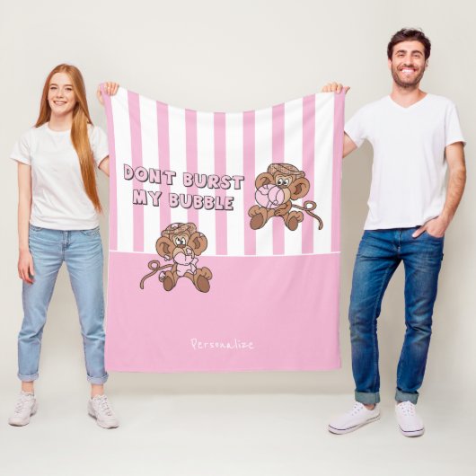 Bubble niet barsten - apen fleece deken (In situ)