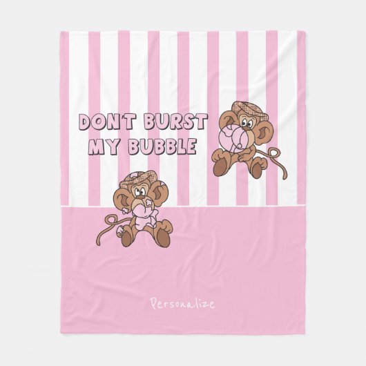 Bubble niet barsten - apen fleece deken (Voorkant)