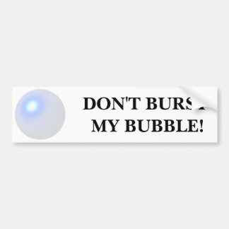 Bubble niet barsten bumpersticker