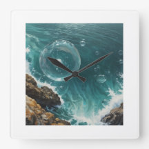 Bubble Ocean Wall Clock