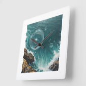 Bubble Ocean Wall Clock Vierkante Klok (Hoek)