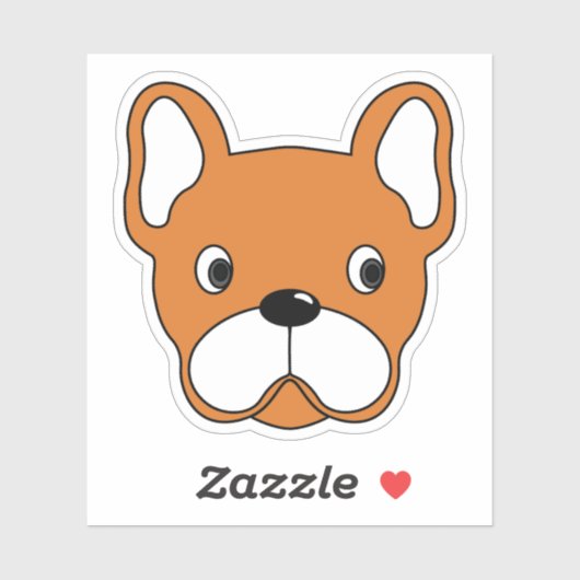 Bubble Oranje Bulldog 3 "x3" Vinyl Sticker (Vel)