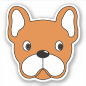 Bubble Oranje Bulldog 3 "x3" Vinyl Sticker (Voorkant)