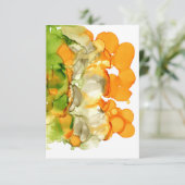 Bubble Oranje Jello Abstract Green Ice Cream Bedankkaart (Staand voorkant)