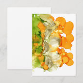 Bubble Oranje Jello Abstract Green Ice Cream Bedankkaart (Voorkant / Achterkant)