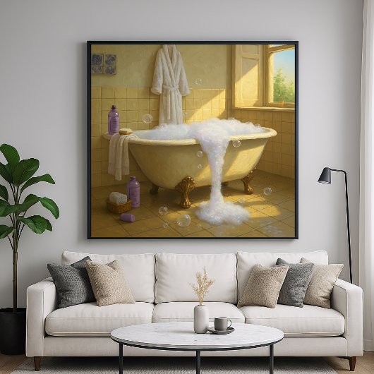 Bubble Overflow - Painterly Style Indoor Art Poster