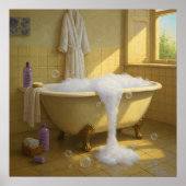 Bubble Overflow - Painterly Style Indoor Art Poster (Voorkant)