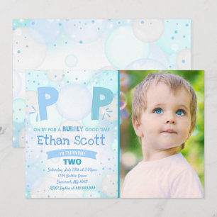 Bubble Party Birthday Invitation Bubble Birthday Kaart