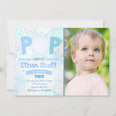 Bubble Party Verjaardag Uitnodiging Bubble Verjaar (Voorkant)