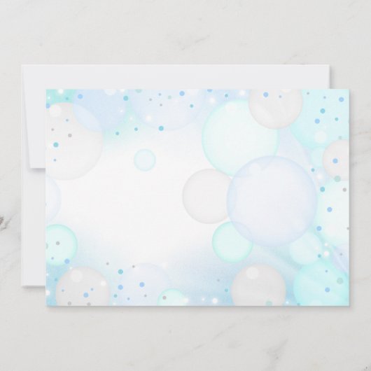 Bubble Party Verjaardag Uitnodiging Bubble Verjaar (Achterkant)