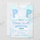 Bubble Party Verjaardag Uitnodiging Bubble Verjaar (Voorkant)