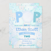 Bubble Party Verjaardag Uitnodiging Bubble Verjaar (Voorkant / Achterkant)