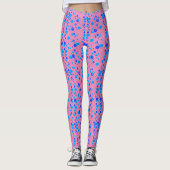 Bubble patroon C01.blue Roze BG Leggings (Voorkant)