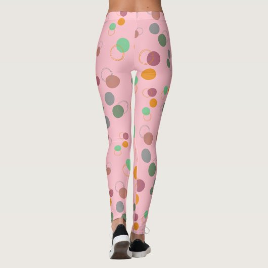 Bubble Pink Bubbles-patroon Leggings (Achterkant)
