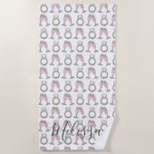 Bubble Pink Champagne Diamond Ring Persoonlijk Strandlaken (Voorkant)