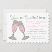 Bubble Pink Champagne Toast Cheers Vrijgezellenfee Kaart (Voorkant)